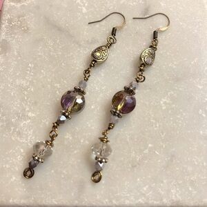 Bronze Faceted Dangle Earrings